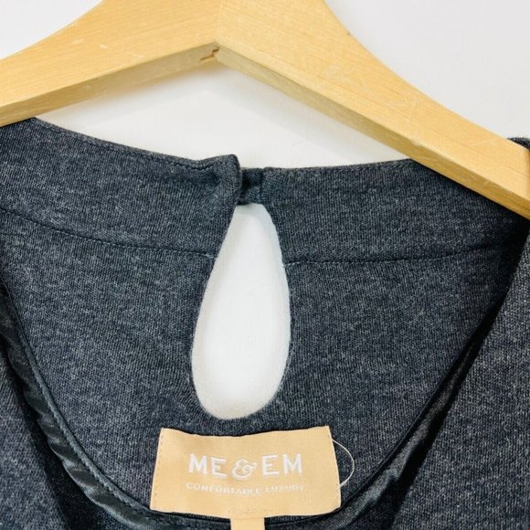 Me+Em Grey Oversized A Line Pockets Smock Flared Sleeve Tunic Dress UK 10 - Picture 7 of 11